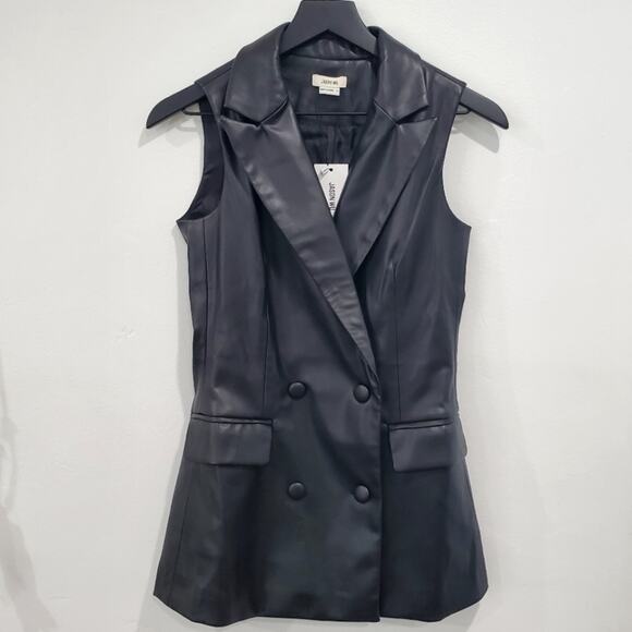 NWT Jason Wu Faux Leather Vest - Picture 1 of 9